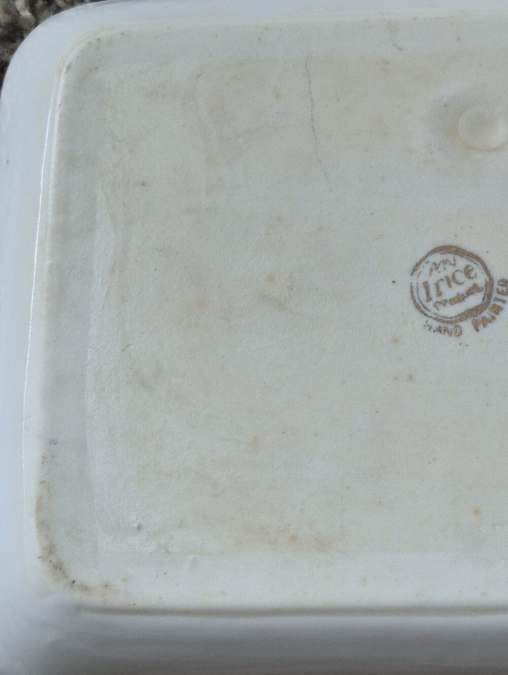Floral I.W. Rice Company Pink Rose Gold-Accented Porcelain Dresser Tray - Picture 10 of 10